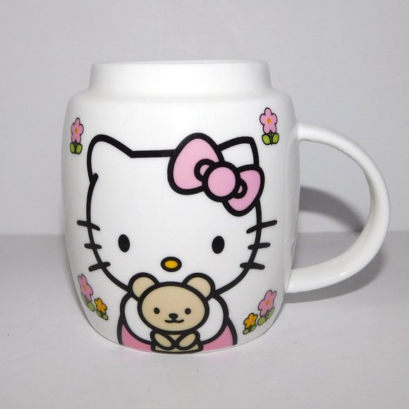 Hello Kitty with Teddy  Sanrio Ceramic Coffee / Tea Mug Cup 2015 - Picture 1 of 7